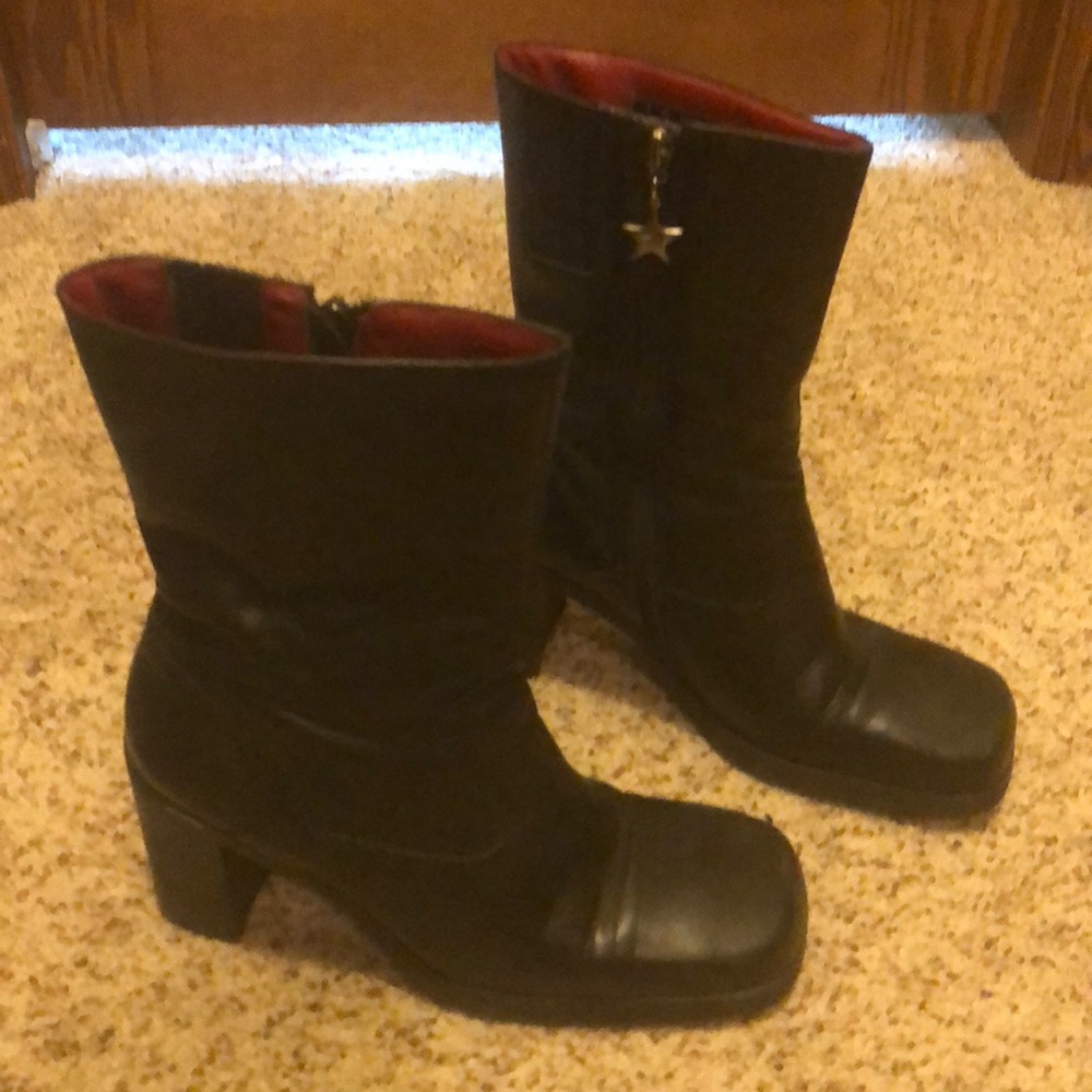 Tommy Hilfiger Black calf high boots